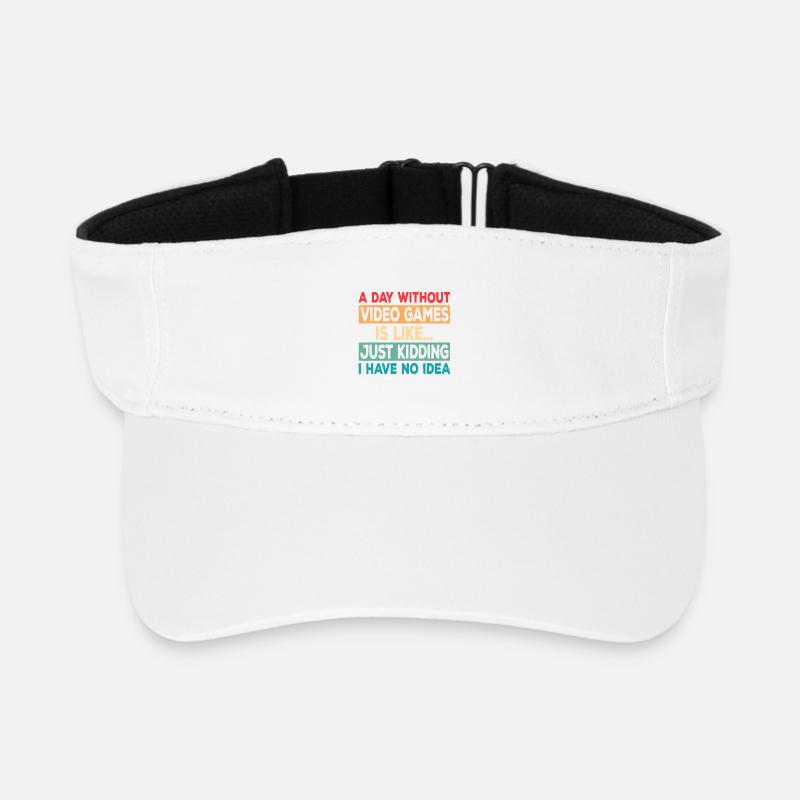 Spieltag-Abwesenheitswitz Tee - Recyceltes Visor Cap - Weiß