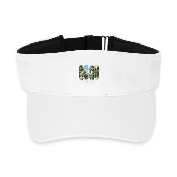 Georgia Urlaub Travel – Südstaaten Natur Motiv - Recyceltes Visor Cap - Weiß - Vorne
