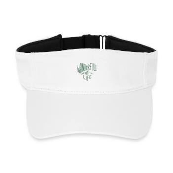 Wanderfull Life, Lustiges Wortspiel Wandern  - Recyceltes Visor Cap - Weiß - Vorne