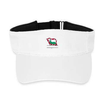 Meppeldag-Flagge – Individuelles Stadtdesign - Recyceltes Visor Cap - Weiß - Vorne