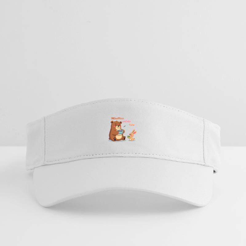 Kaffee oder Tee? Müder Bär und Hase Morgenmuffel Recyceltes Visor Cap