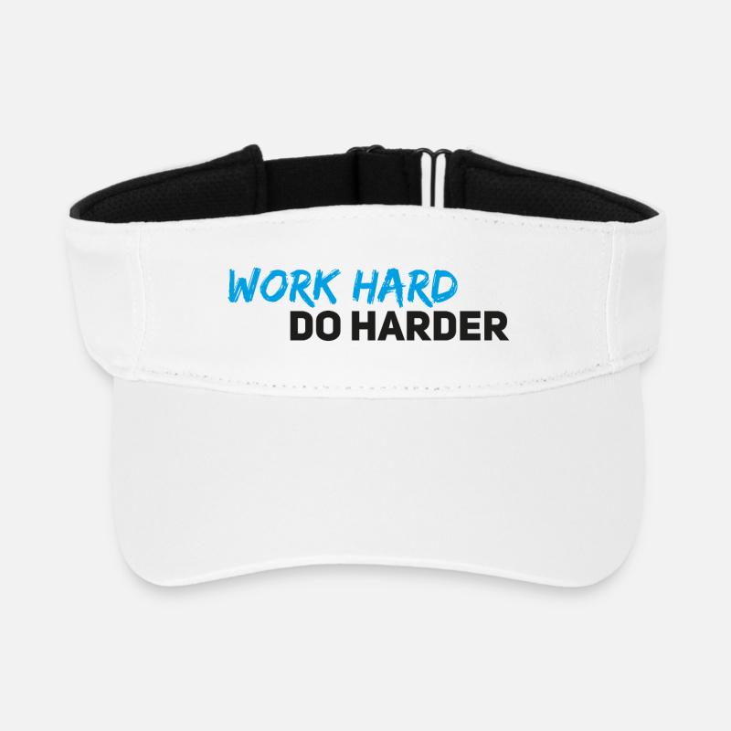 Work hard do harder - Recyceltes Visor Cap - Weiß