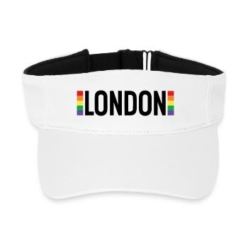 LONDON Urbaner Regenbogen - Recyceltes Visor Cap - Weiß - Vorne