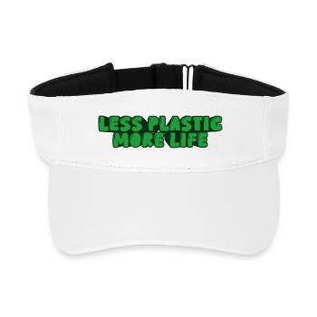 weniger Plastik, mehr Lebensdauer - Recyceltes Visor Cap - Weiß - Vorne