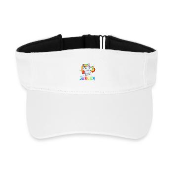 Einhorn Jürgen - Recyceltes Visor Cap - Weiß - Vorne