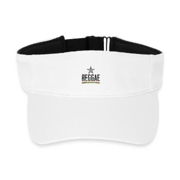 Reggae Culture Motif with Rasta Colors - Recycled Sun Visor Cap - white - Front