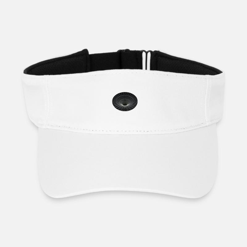 Vortex Grid Wormhole - Recycled Sun Visor Cap - white
