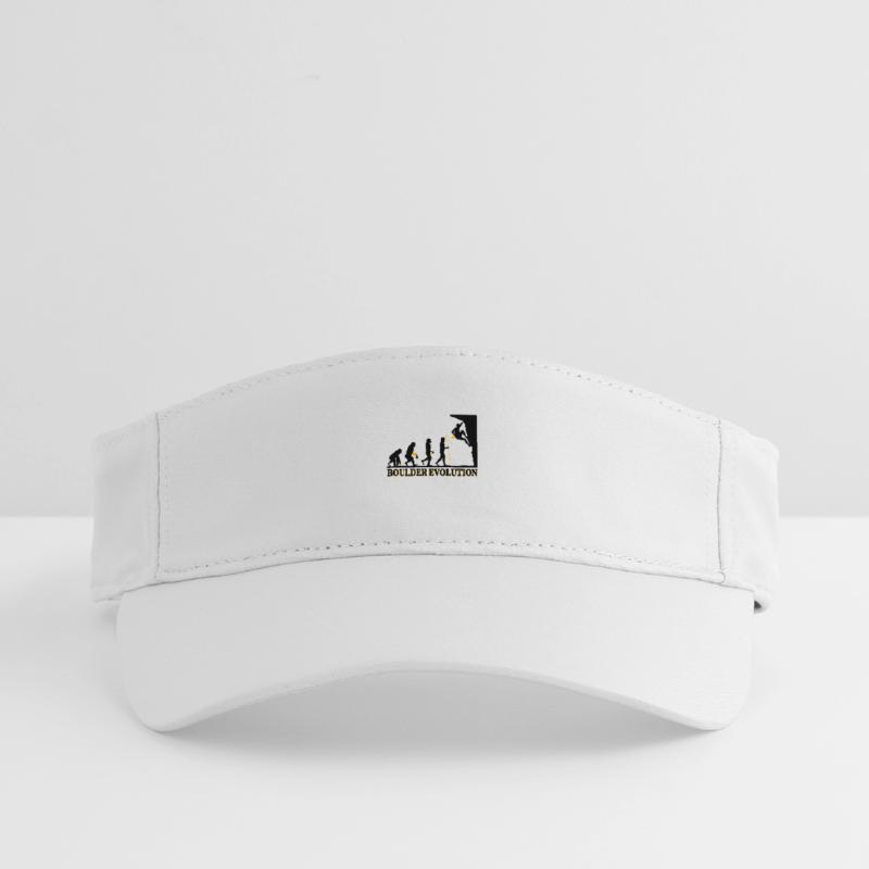 Boulder Evolution Klettern Bergsteigen Spruch Recyceltes Visor Cap