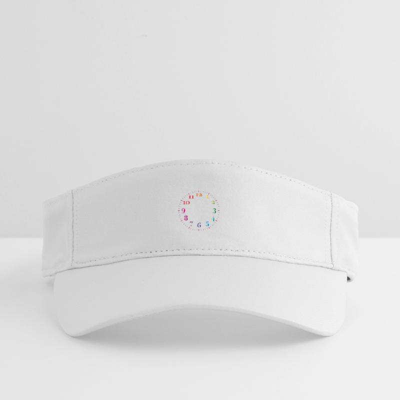 Dial with colored digits without clock hands Recycled Sun Visor Cap