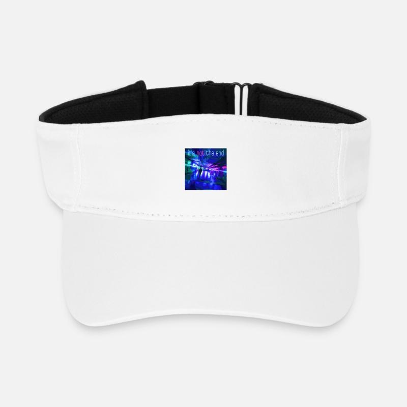 It's not the end Neon Tunnel - Recycled Sun Visor Cap - white