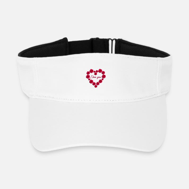 Ich liebe dich - Recyceltes Visor Cap - Weiß