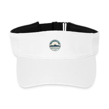 Washington DC Vintage - Recyceltes Visor Cap - Weiß - Vorne