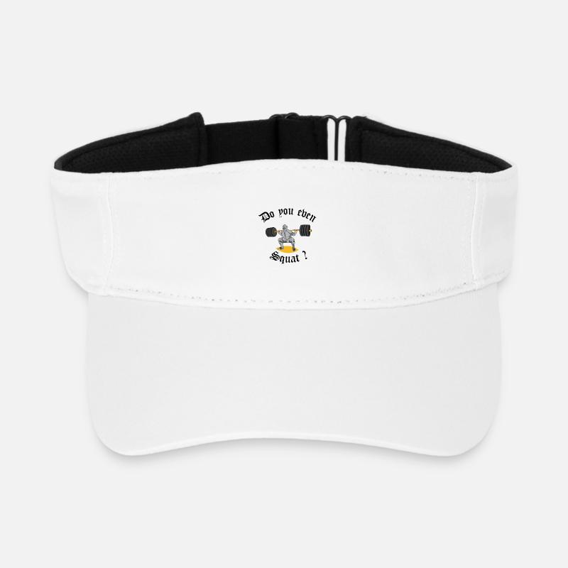 Knight Weightlifter - Recycled Sun Visor Cap - white