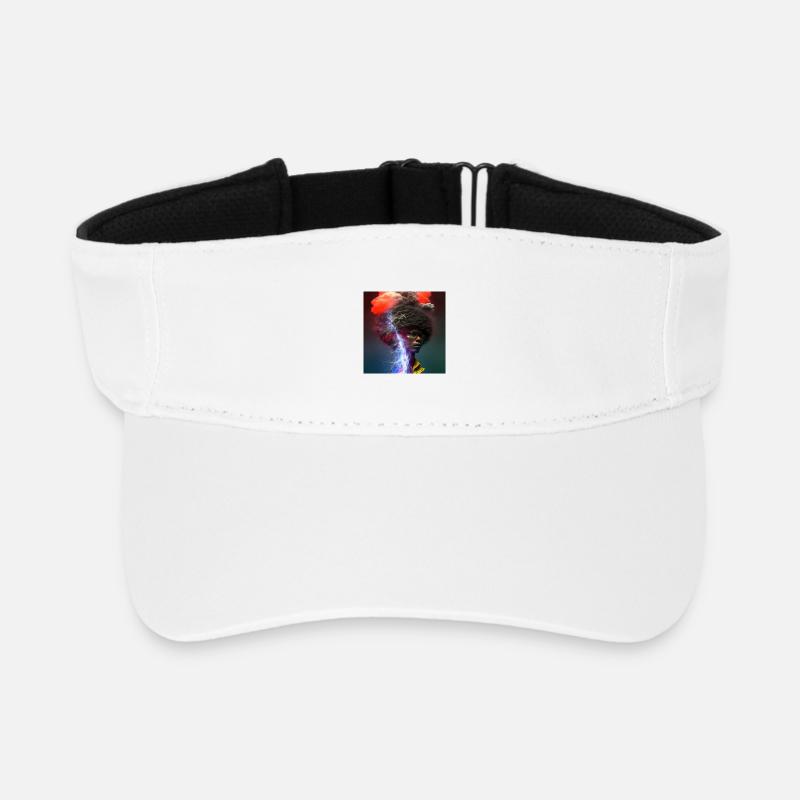 Porträt elektrik 12 - Recyceltes Visor Cap - Weiß