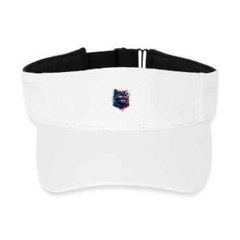 Coole Katze - Recyceltes Visor Cap - Weiß - Vorne
