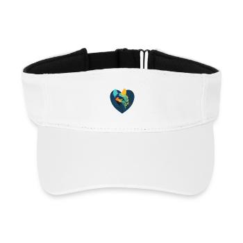 A heart for cats - Recycled Sun Visor Cap - white - Front