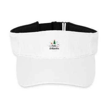 frohe weihnachten xmas Baum Sterne Schnee Symbol - Recyceltes Visor Cap - Weiß - Vorne