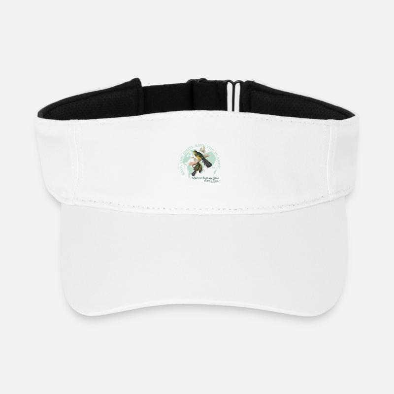 Save the birds. Save the planet. - Recycled Sun Visor Cap - white