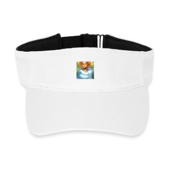Kreative Powerfrau Digital-Art - Recyceltes Visor Cap - Weiß - Vorne