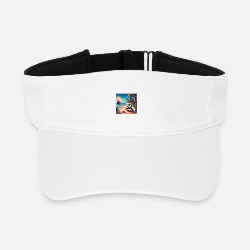 Seaside holidays, summer holidays - Recycled Sun Visor Cap - white