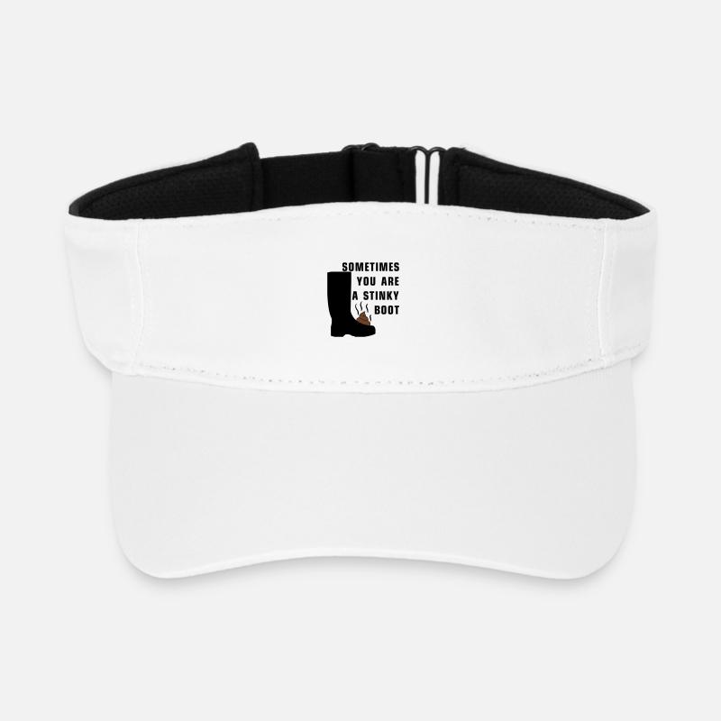 Sometimes you are a stinky boot - Recycled Sun Visor Cap - white
