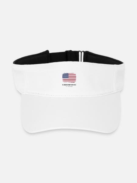 Sacramento, California, USA - Recycled Sun Visor Cap - white