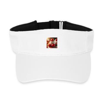 Fraise à la crème - Visière de sport recyclée - blanc - Devant