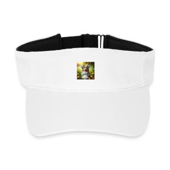 Australischer Schäferhund - Recyceltes Visor Cap - Weiß - Vorne