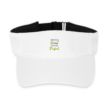 Mois de la fierté LGBT - Born To Be Proud - Visière de sport recyclée - blanc - Devant