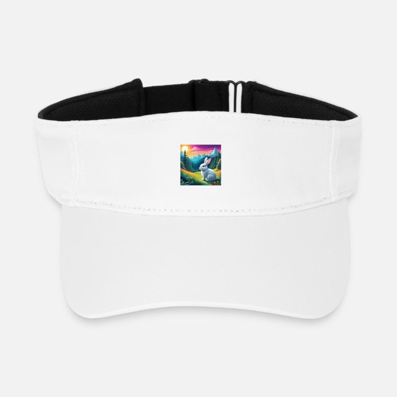 Häschen - Recyceltes Visor Cap - Weiß