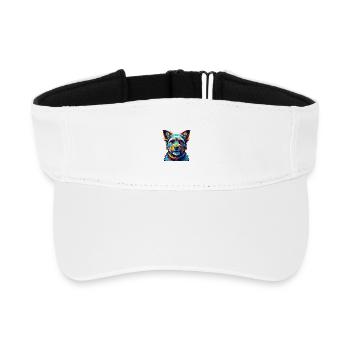 Teddy Roosevelt Terrier Hunderasse Karikatur Kawaii - Recyceltes Visor Cap - Weiß - Vorne