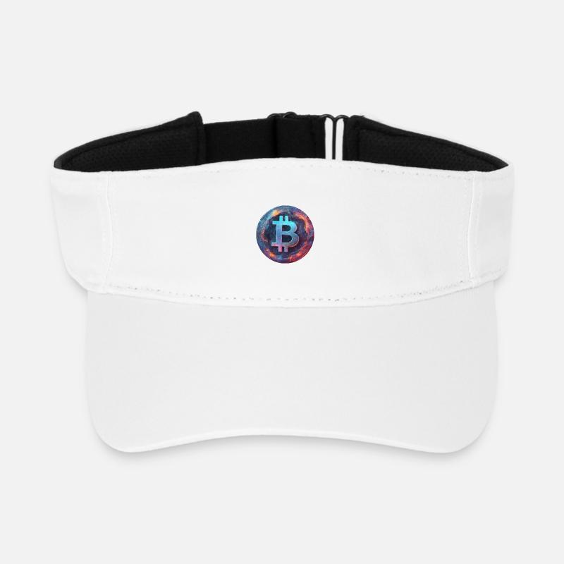 Bitcoin im Flammenmeer - Recyceltes Visor Cap - Weiß
