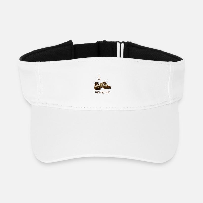 La foi triomphe de la peurConception de chaussures la foi sur la peur - Visière de sport recyclée - blanc