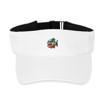 Piranha - Recycled Sun Visor Cap - white - Front