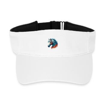 Pferd - Recyceltes Visor Cap - Weiß - Vorne