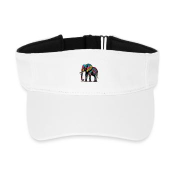 Elefant - Recyceltes Visor Cap - Weiß - Vorne