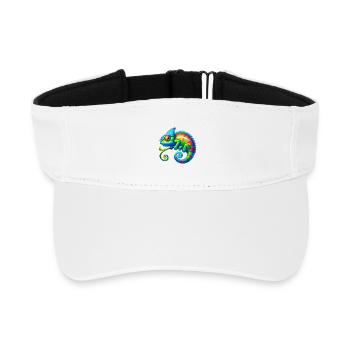 Chamäleon - Recyceltes Visor Cap - Weiß - Vorne