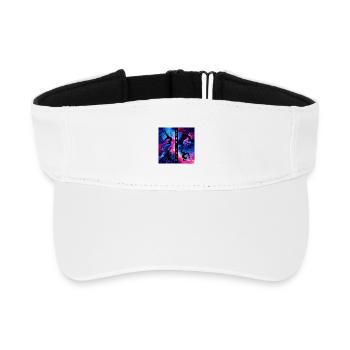 Acro Arts Black on Neon - Recycled Sun Visor Cap - white - Front