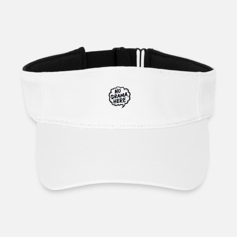 No Drama Here - Recycled Sun Visor Cap - white