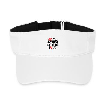 Loads Of Love Valentine's Day Hearts - Recycled Sun Visor Cap - white - Front