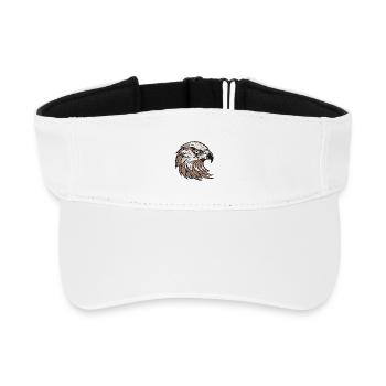 Majestätischer Adler Kopf Illustration - Recyceltes Visor Cap - Weiß - Vorne