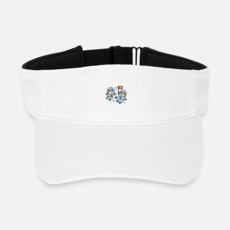 Hamsters astronautes - Visière de sport recyclée - blanc