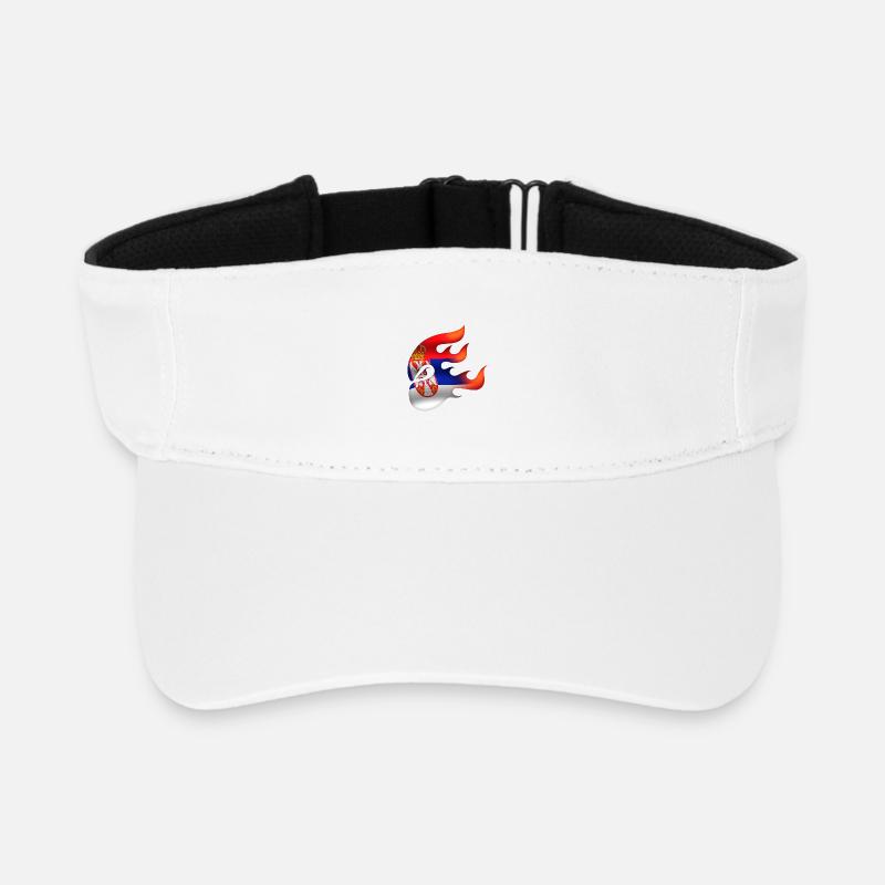 Drapeau de la Serbie - Serbe - Ninja - Visière de sport recyclée - blanc