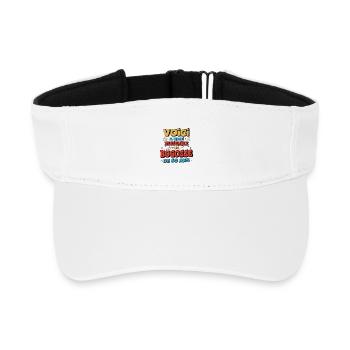 Humour Anniversaire 60 Ans - Visière de sport recyclée - blanc - Devant