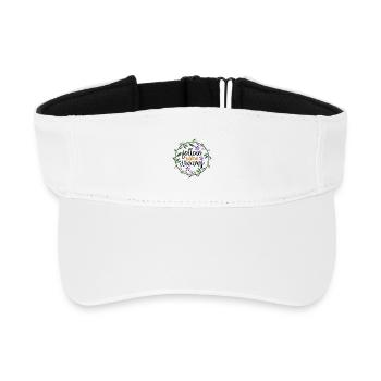 Personalisierter Blumenrahmen mit Naturmotiv - Recyceltes Visor Cap - Weiß - Vorne