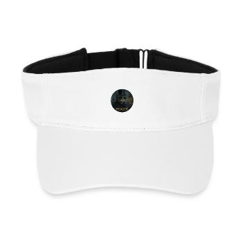 Katzengentleman vor der Prager Altstadt - Recyceltes Visor Cap - Weiß - Vorne