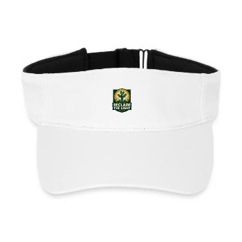 Reclaim the Light – Solarpunk - Recycled Sun Visor Cap - white - Front
