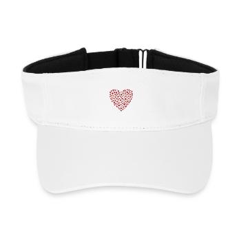 Heart Collection: Love in Red - Recycled Sun Visor Cap - white - Front