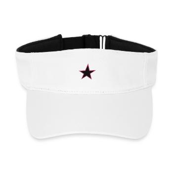 Bordure rose Étoile Design - Visière de sport recyclée - blanc - Devant