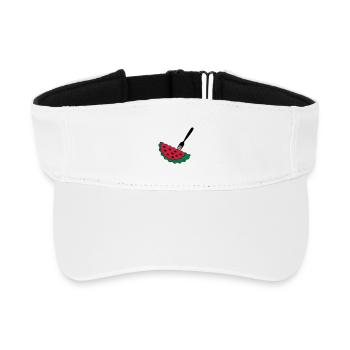Melone mit Gabel - Recyceltes Visor Cap - Weiß - Vorne